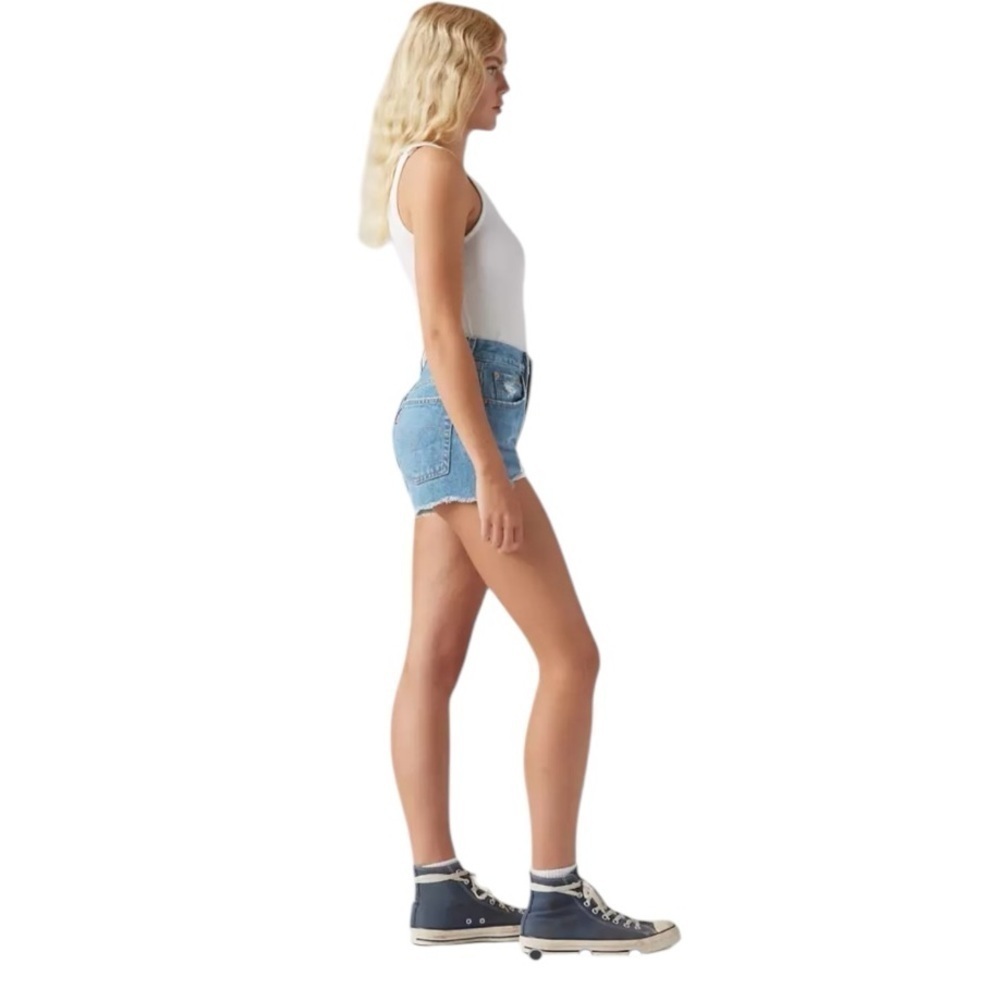 Levi ORIGINAL FIT HIGH RISE WOMEN'S SHORTS High Rise Cutoff. Blue. Size 31. #716 - Picture 3 of 9